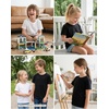 image:imageLOOKFACE Kids Solid Short Sleeve TShirt 100 Cotton Crewneck Soft Tee for Toddler Boys Girls Size 2T14YBlack