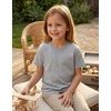 image:imageLOOKFACE Kids Solid Short Sleeve TShirt 100 Cotton Crewneck Soft Tee for Toddler Boys Girls Size 2T14YGrey