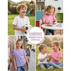 image:imageLOOKFACE Kids Solid Short Sleeve TShirt 100 Cotton Crewneck Soft Tee for Toddler Boys Girls Size 2T14YLight Purple