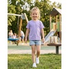 image:imageLOOKFACE Kids Solid Short Sleeve TShirt 100 Cotton Crewneck Soft Tee for Toddler Boys Girls Size 2T14YLight Purple