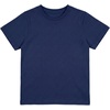 image:imageLOOKFACE Kids Solid Short Sleeve TShirt 100 Cotton Crewneck Soft Tee for Toddler Boys Girls Size 2T14YNavy Blue