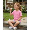 image:imageLOOKFACE Kids Solid Short Sleeve TShirt 100 Cotton Crewneck Soft Tee for Toddler Boys Girls Size 2T14YPink