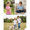 image:imageLOOKFACE Kids Solid Short Sleeve TShirt 100 Cotton Crewneck Soft Tee for Toddler Boys Girls Size 2T14YPink
