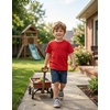 image:imageLOOKFACE Kids Solid Short Sleeve TShirt 100 Cotton Crewneck Soft Tee for Toddler Boys Girls Size 2T14YRed