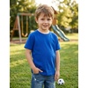 image:imageLOOKFACE Kids Solid Short Sleeve TShirt 100 Cotton Crewneck Soft Tee for Toddler Boys Girls Size 2T14YRoyal Blue