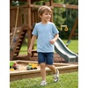 image:imageLOOKFACE Kids Solid Short Sleeve TShirt 100 Cotton Crewneck Soft Tee for Toddler Boys Girls Size 2T14YSky Blue