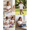 image:imageLOOKFACE Kids Solid Short Sleeve TShirt 100 Cotton Crewneck Soft Tee for Toddler Boys Girls Size 2T14YWhite