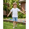 image:imageLOOKFACE Kids Solid Short Sleeve TShirt 100 Cotton Crewneck Soft Tee for Toddler Boys Girls Size 2T14YWhite