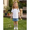 image:imageLOOKFACE Kids Solid Short Sleeve TShirt 100 Cotton Crewneck Soft Tee for Toddler Boys Girls Size 2T14YWhite