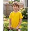 image:imageLOOKFACE Kids Solid Short Sleeve TShirt 100 Cotton Crewneck Soft Tee for Toddler Boys Girls Size 2T14YYellow