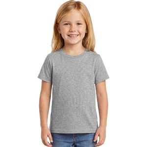 image:imageLOOKFACE Kids Solid Short Sleeve TShirt 100 Cotton Crewneck Soft Tee for Toddler Boys Girls Size 2T14YGrey