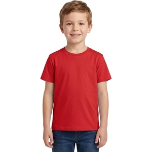 image:imageLOOKFACE Kids Solid Short Sleeve TShirt 100 Cotton Crewneck Soft Tee for Toddler Boys Girls Size 2T14YRed