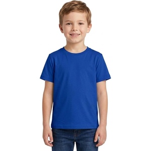 image:imageLOOKFACE Kids Solid Short Sleeve TShirt 100 Cotton Crewneck Soft Tee for Toddler Boys Girls Size 2T14YRoyal Blue